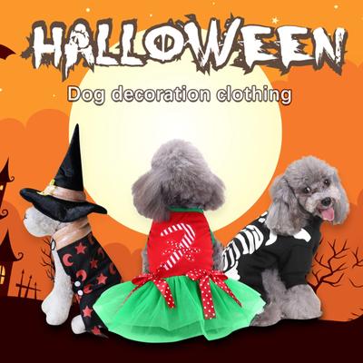 Halloween Christmas Fashion Pet And Dog Bottoming Floral Print Breathable Dress