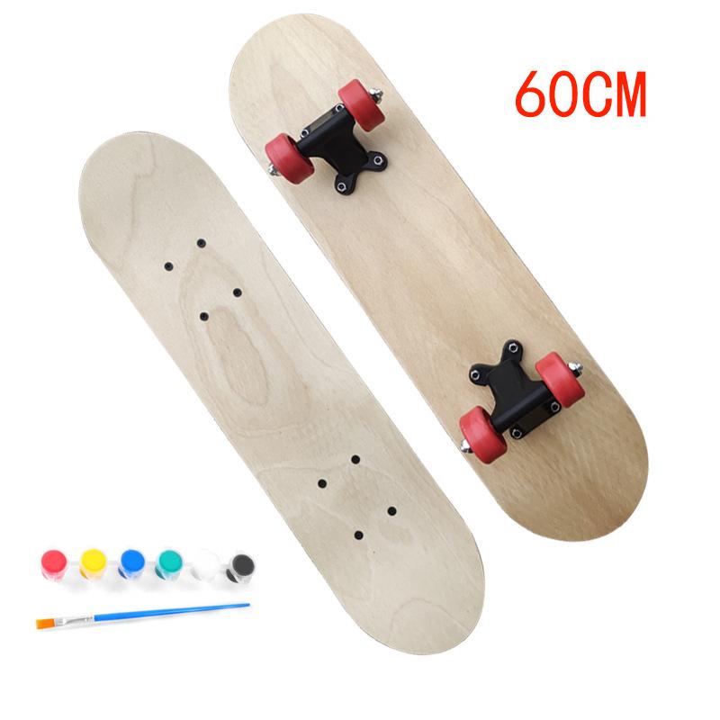 Creative DIY Hand-Painted Toddler Skateboard: Double Kicktail Painting Activity