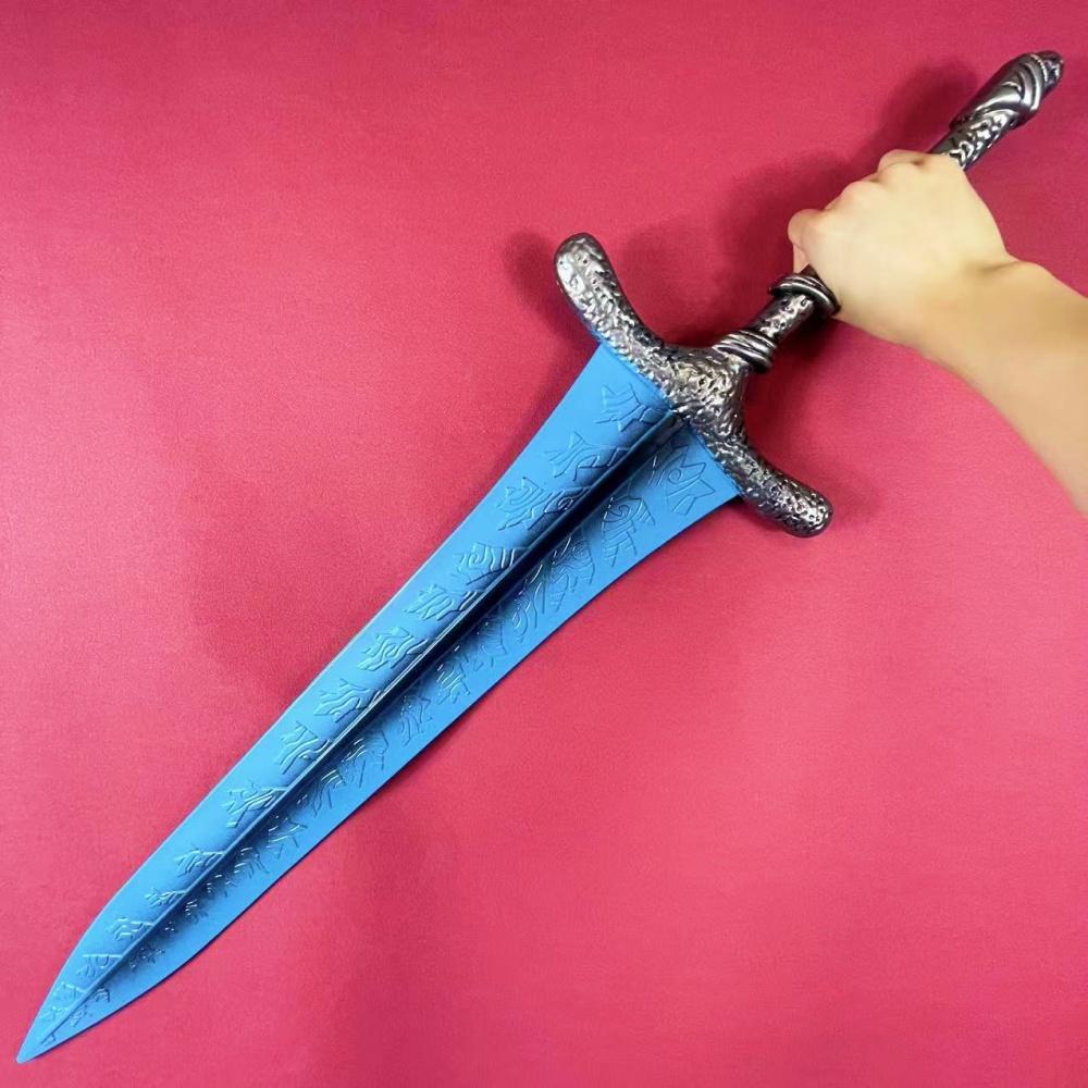46inch PU Large Elden Katana Moon Blue Plastic Sword Anime Cosplay Prop Ninja Knife Real Size Japanese Katana Samurai Sabre Gift