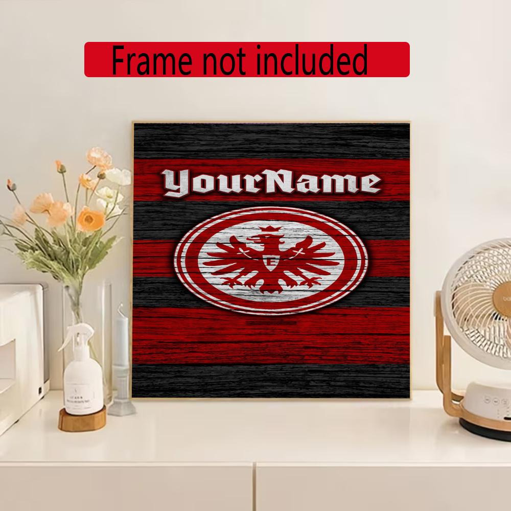 Eintracht Frankfurt Customize Your Name Diamond Painting Round Diamond Rhinestones Mosaic Diamond Embroidery Wall Paintings Rhinestones Gift Frameless