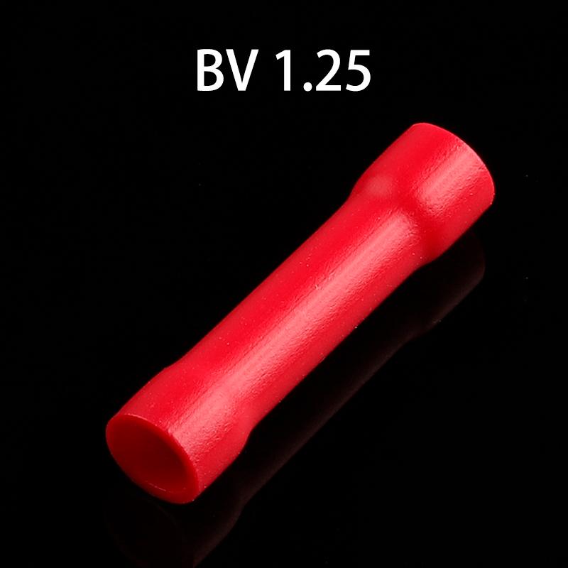 PVC Měděný vodič Izolované Přímé Drátové Spojky Hýžďové Spojky Elektrický Drát Kabel Krimpovací Svorky Sada BV1.25 Červená BV2 Modrá BV5.