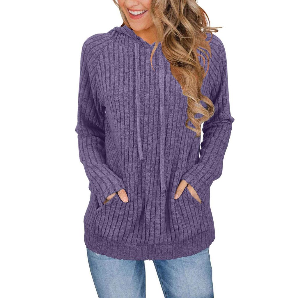 Women's Fashion Oversized Hooded Sweatshirt With Long Sleeves In Solid Colour