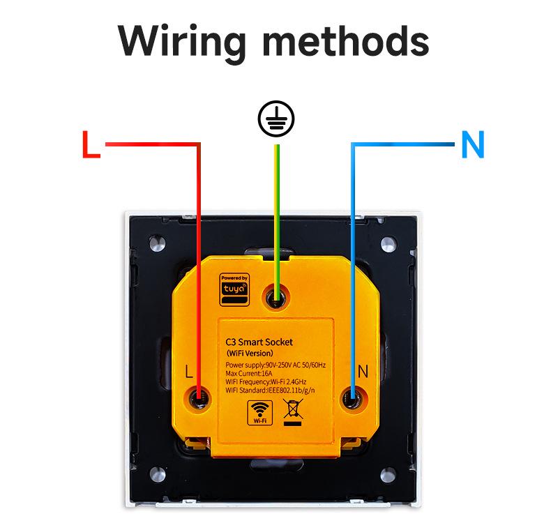 UK Standard Smart Wi-Fi Wall Socket with App & Voice Control, Timer, and Remote Switch
