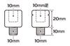 Tanax SHM-10 Motorcycle Mirror, Napoleon Positive Screw Adapter Plating, Reverse 0.4 Inch (10 Mm) To Positive 0.4 Inch (10 Mm)