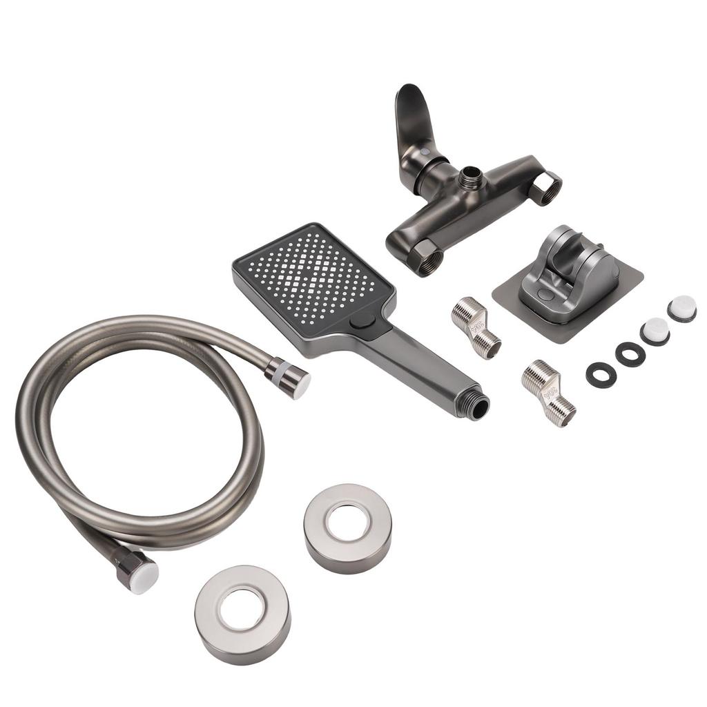 Handheld Shower Head System Kit Copper High Pressure Bathroom Shower Valve Kit with Hose Holder