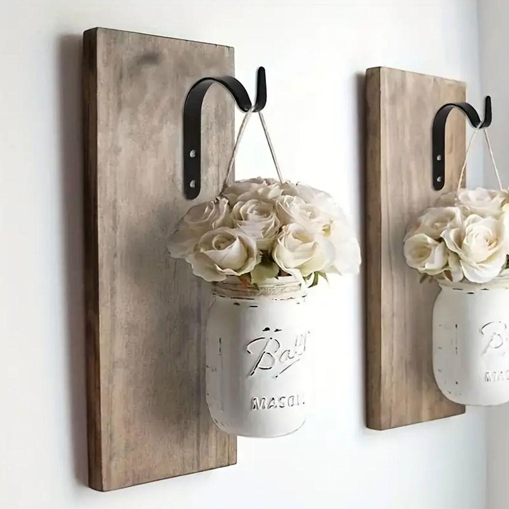 4PCS J Shape Metal Hooks Vintage Plants Hangers Lantern Hangers Iron Wall Hooks  Home Decor