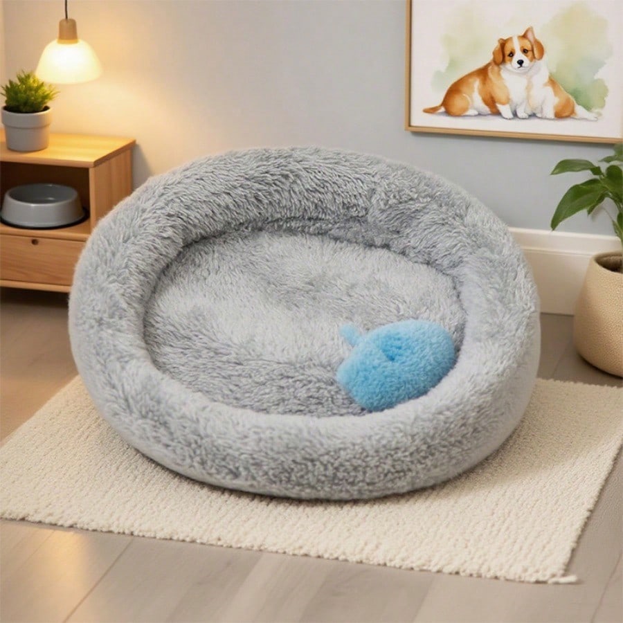 1pc Super Soft Plush Pet Bed - Cozy Warm Hamster Sleeping Nest, with Non-Slip Bottom and Insulation Pad