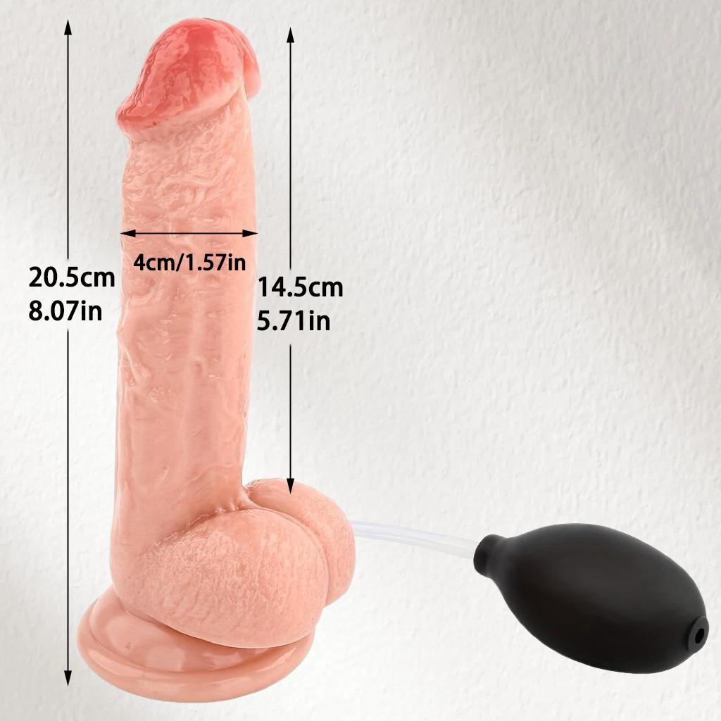 8,7-calowy realistyczny tryskajacy penis dildo - realistyczny penis do stymulacji punktu G, wytrysk analny, zabawa dla par - miękka, elastyczna, bezpieczna dla ciała zabawka seksualna dla kobiet