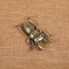 Käfer-Miniaturfiguren aus massivem Kupfer, Dekoration für Zuhause und Büro, Simulation Messing, Longhorn, Stier, Insektenornamente, lustige Geschenke