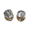 Unique French Retro Niche Metal Disc Earrings Women'S Removable Wave Contrasting Color Fashionable Stud Earrings Cold Wind
