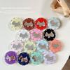 Creative Puppy Mirror Telescopic Desktop Watching Drama Mobile Phone Airbag Holder Paste Simple Rhinestone Solid Color Round Ring Ring