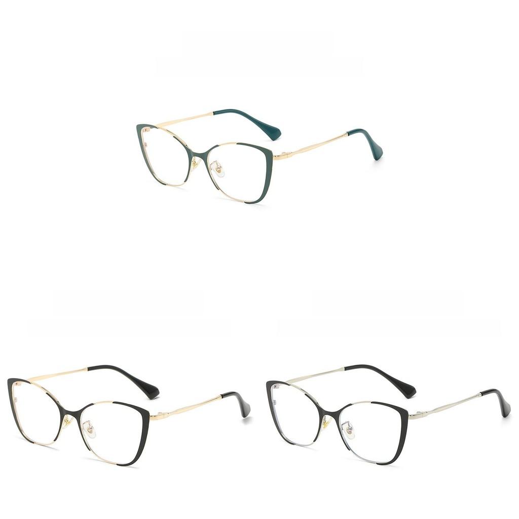 Modern Blue Light Blocking Glasses For Women With Metal Butterfly Frame Stylish And Lightweight