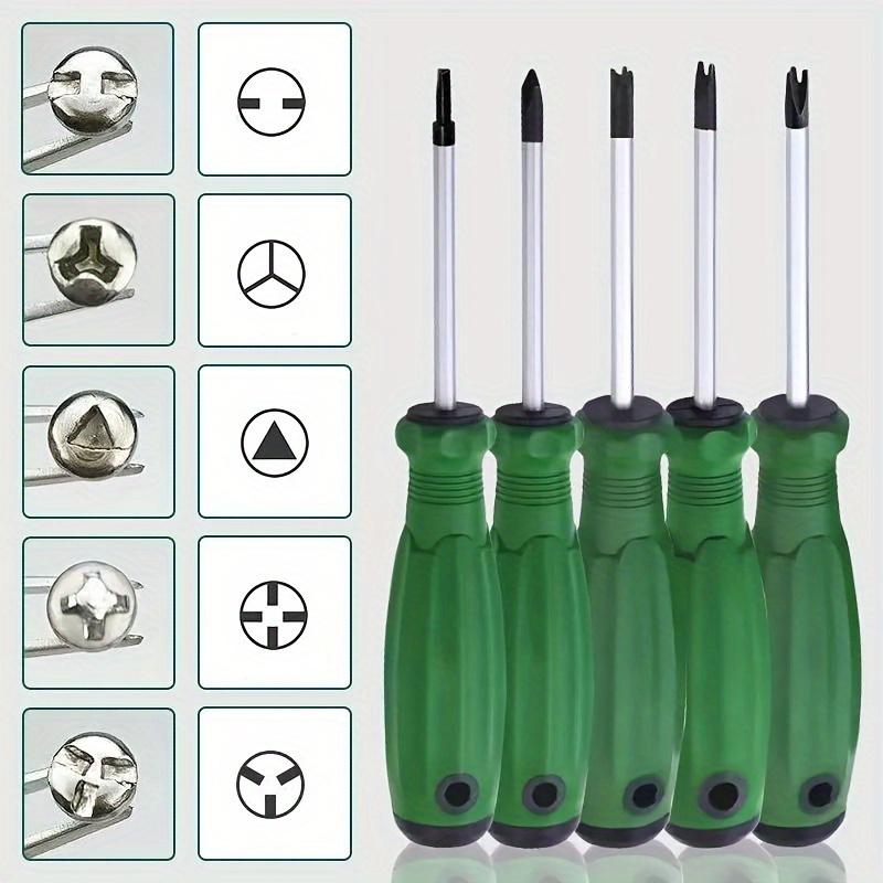 1Pc Special Shaped Triangular Screwdriver - Industrial Grade, Cross-Head Design, Durable Construction