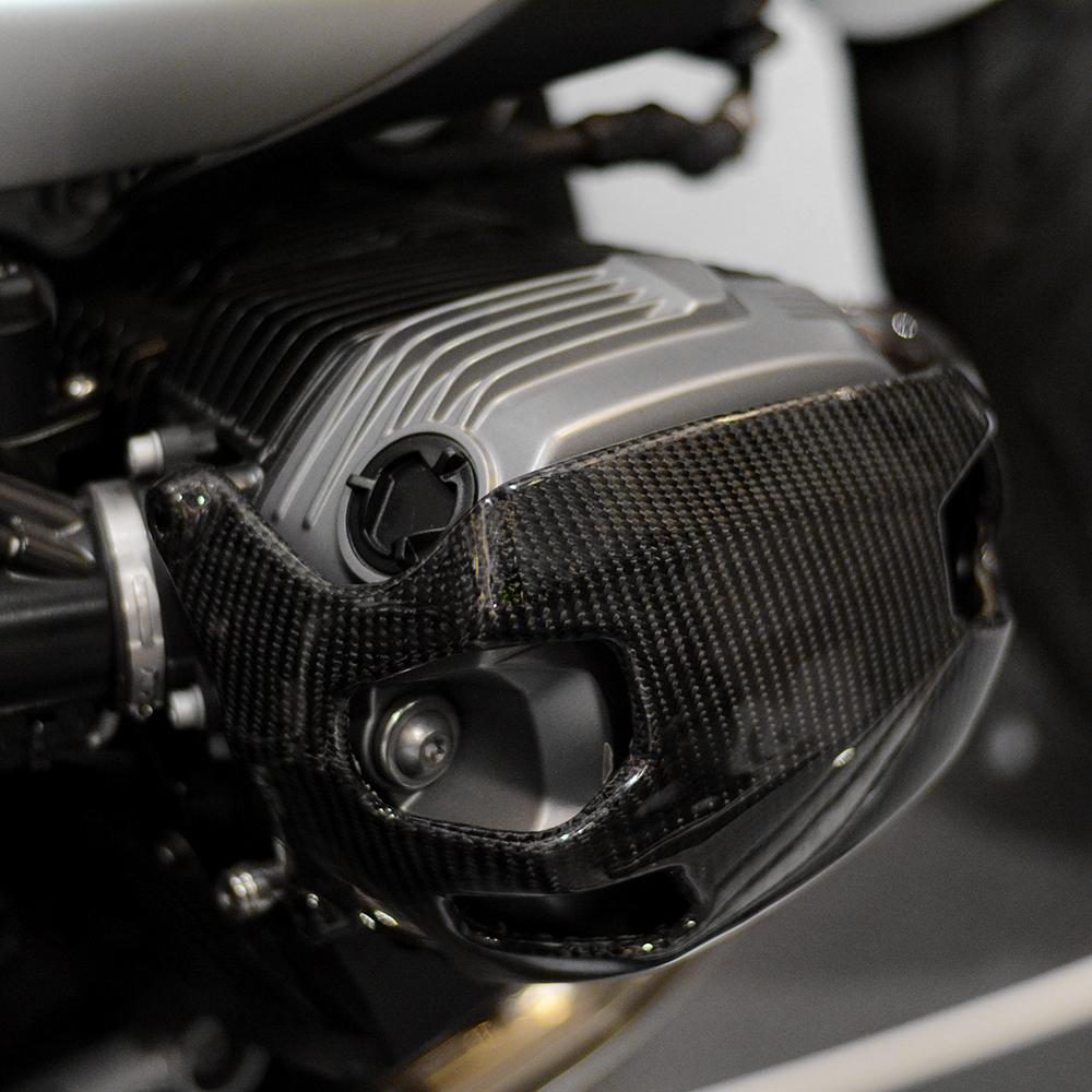 Carbon Fiber Cylinder Head Guards Protector Cover For BMW R NINE T 9t 2014 2015 2016 2017
