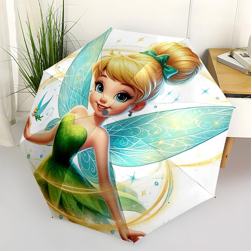 

Tinker bell Themed Travel Umbrella-8 Ribs Automatic Opening and Closing, Portable Folding Design, Compact and Stylish Umbrella