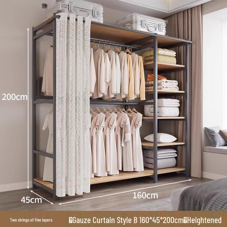 Vertical Metal Corner Coat Rack for Bedroom or Entrance