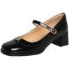 Sheepskin~ French Square Head Retro French Thick Heel Women's Autumn and Winter Skirt 2025 New Light Mouth Mary Jane Single Shoes
