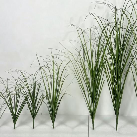 2Pcs Simulated Plants Fake Grass for Handicrafts Artificial Green Plant Stems Realistic Decoration for Home Office Weddings Parties Indoor Outdoor