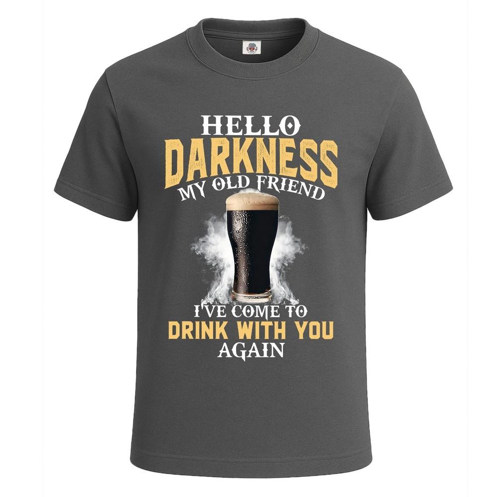 Hello darkness my old friend funny guines mens tshirt novelty gift tee top 2XL