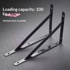 S-2Pcs Tripod Bracket Shelf Floating Shelf Heavy Duty Black/White Steel For Decorative Wall Mount Joint Angle Without Screws