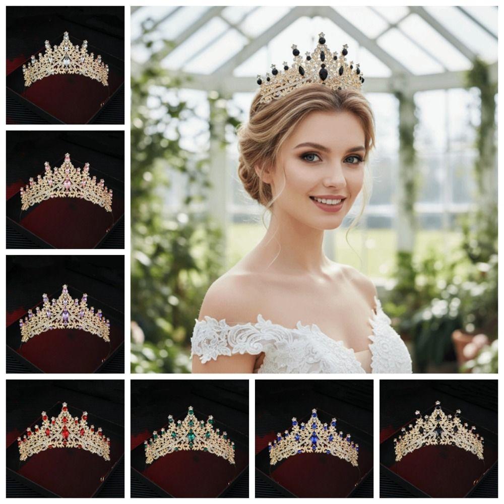 Gorgeous Baroque Queen Tiaras Sparkling Luxury Crystal Tiara Rhinestone Tiara Bridal Celebration