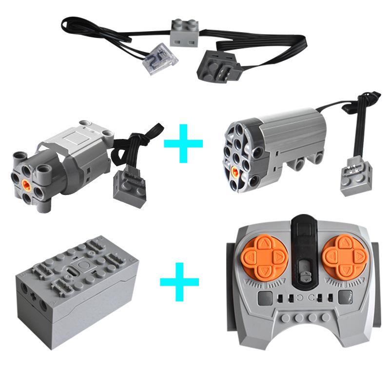 Electric Motor Battery Box & Receiver for Toy Car Building Blocks