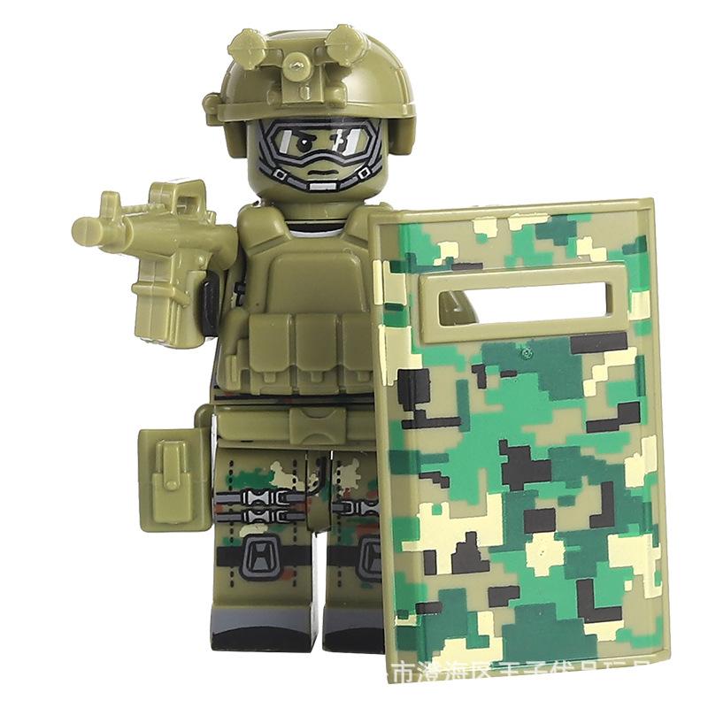 Ninja Warrior Superhero Doll With Weapon Single Building Block Assembly Toy