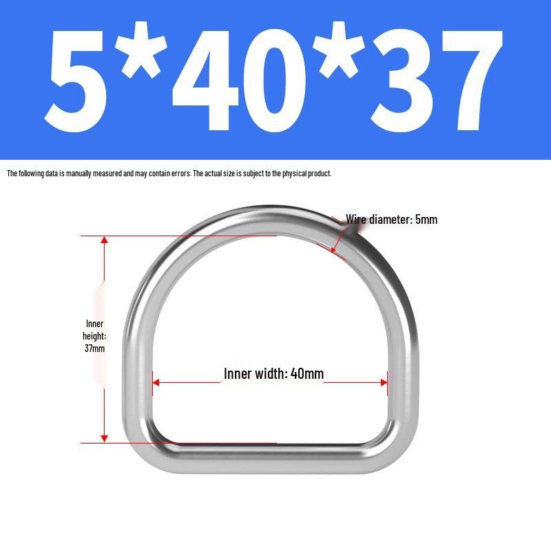 304 Stainless Steel D-Shaped Semi-Circular Buckle for Clothing, Luggage, Hat, DIY Accessories.