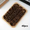 20/40 Solid Color Elastic Hair Bands | High Elasticity, Stylish and Easy Ponytail Rack, Suitable for Ladies Daily and Casual Use