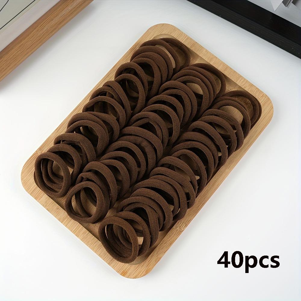 20/40 Solid Color Elastic Hair Bands | High Elasticity, Stylish and Easy Ponytail Rack, Suitable for Ladies Daily and Casual Use