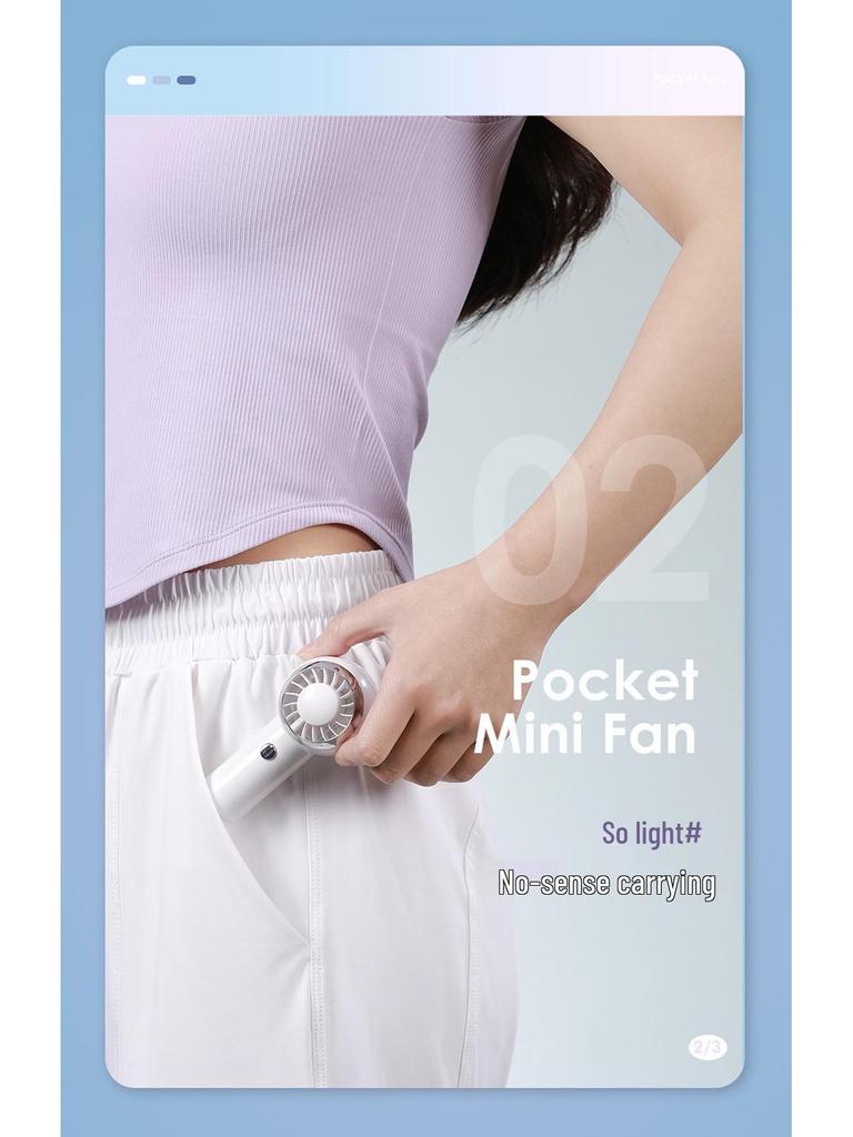 F3 Mini Handheld Climbing Fan: Portable Turbine, USB Rechargeable, High-Speed Desktop & Outdoor Use.