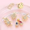 1Pcs Various Style Metal Zircon Pendants For Making DIY Bracelet Necklace Earring Key Chain