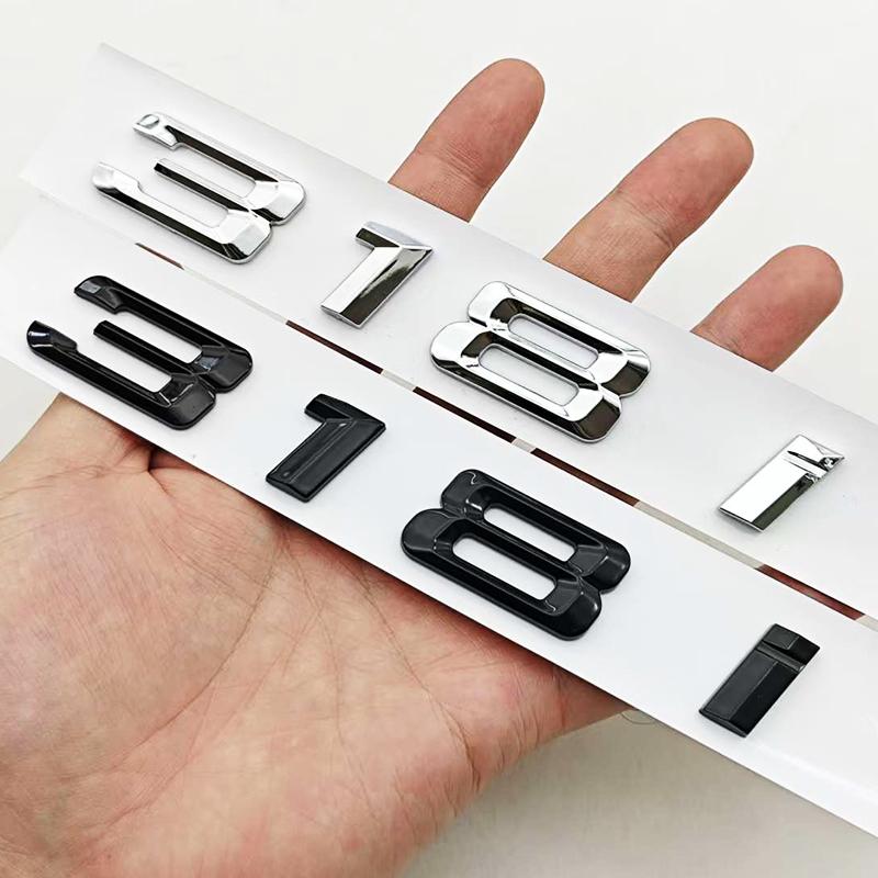 Logo Stile Auto 3D ABS Cromato Nero 316i 318i Emblema Baule Posteriore Adesivo Per BMW Serie 3 E36 E46 Accessori Auto
