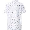 Puma Mattr All Over Print Breathable Straight Fit Polo Shirt Men Tops White 532980-01