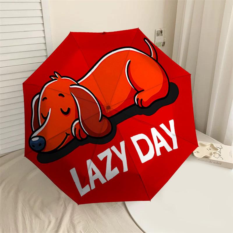 

1PC Dog Lazy Day Automatic Open/Close Umbrella with Windproof, 8-Rib Sturdy Canopy, Durable Ribs, Fashionable Design,1289a