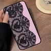 Black Lace Pattern Personalized Mobile Phone Case For IPhone 17 16 15 14 13 12 11 Pro Max Plus Mini Soft Black Cover
