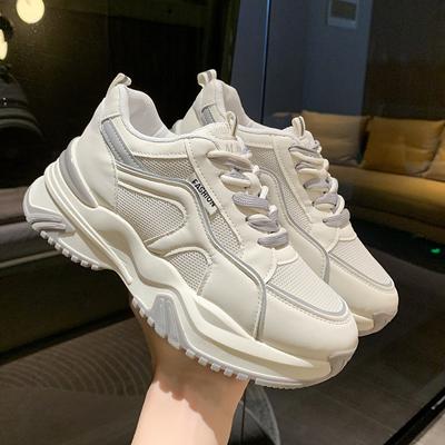 Women's White Sports Shoes Running Breathable Casual Shoes Anti-slip Wear Resistance Thick Bottom Womens Shoes Autumntime