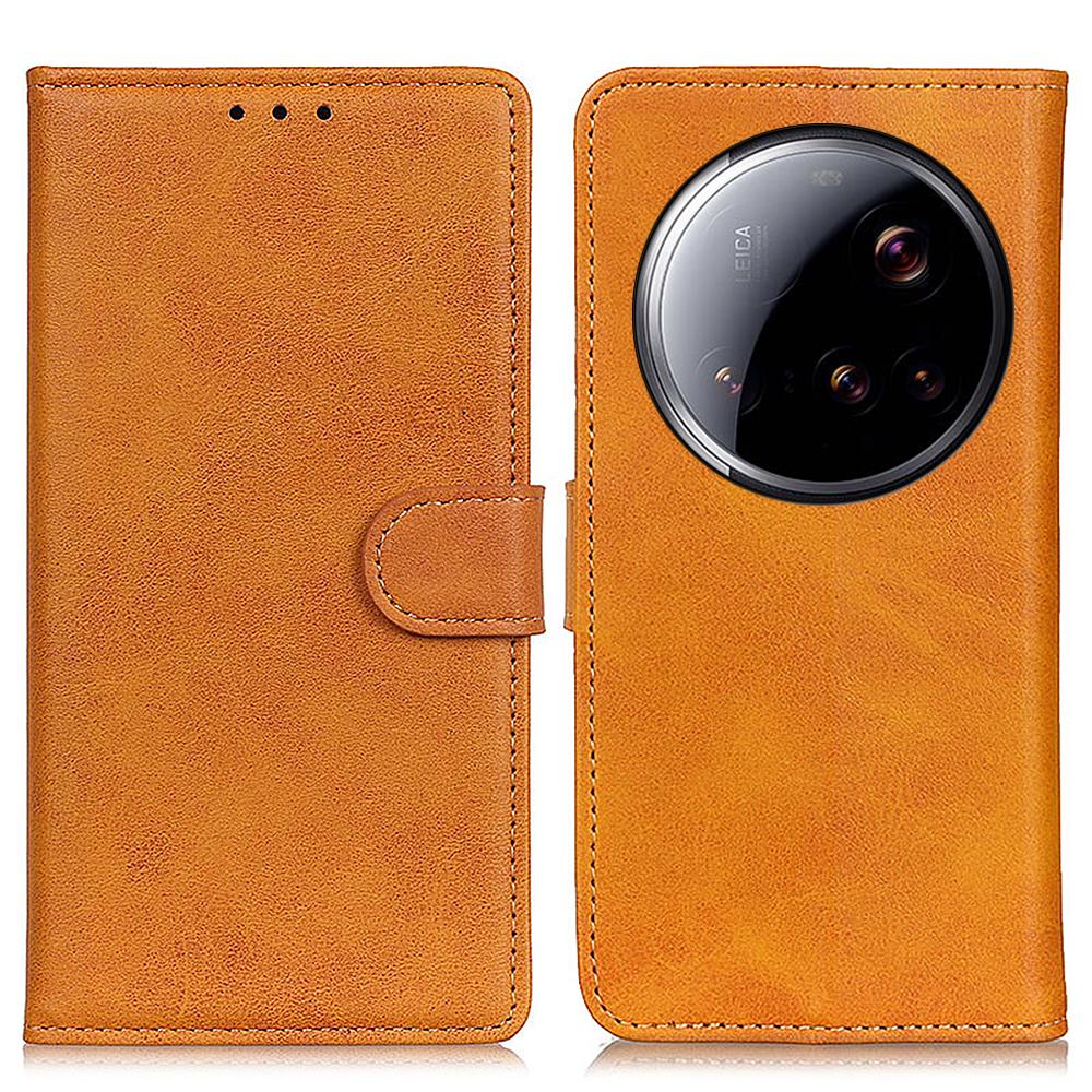 For Xiaomi 15 Ultra Case Cowhide Texture Leather Wallet Stand Phone Cover