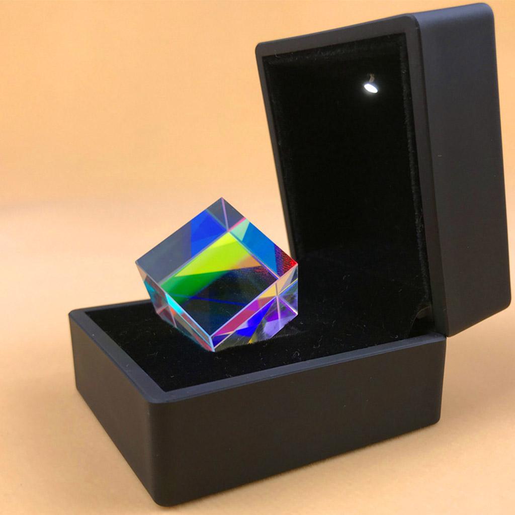 Color Prism Crystal Glass Cube Color-collecting Prism 6-sided Light Cube Decor