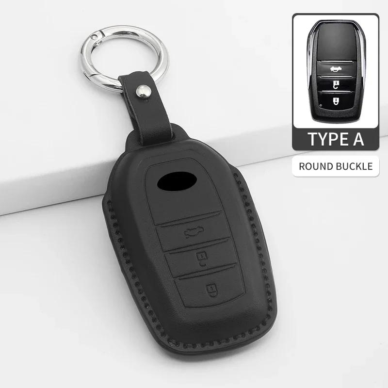 2/3 Tasten Auto Schlüsselhülle Schale Fob für Toyota Prius Camry Corolla CHR C-HR RAV4 Land Cruiser Fernbedienung Schlüsselanhänger PU Zubehör