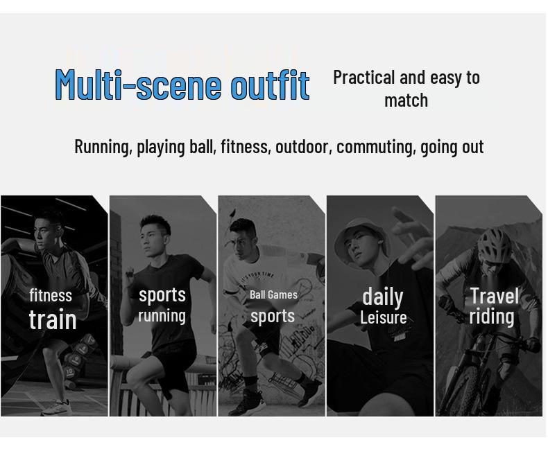 2026 Summer Ice Silk Quick-Dry Sports Casual Set: Round Neck T-Shirt & Straight Leg Pants