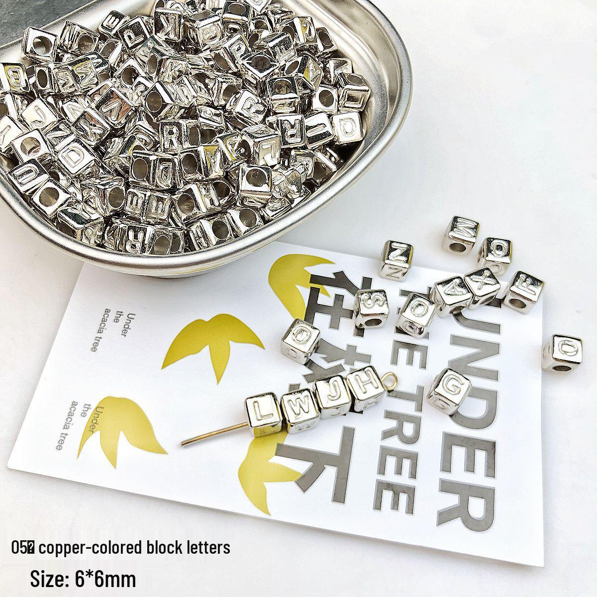 

10g Black Outline Smiley Face Square Letter Beads for DIY Handmade Beading