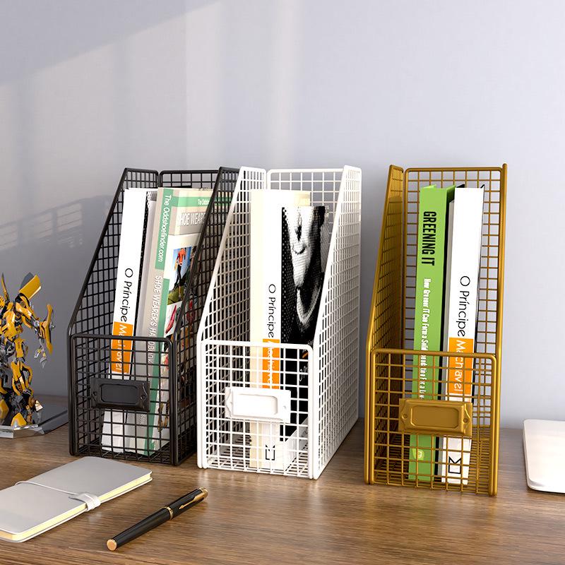 Sturdy Metal Desktop File Organizer and Bookshelf