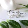 925 Silver SE019 Cubic Ribbon Point Ring Earrings