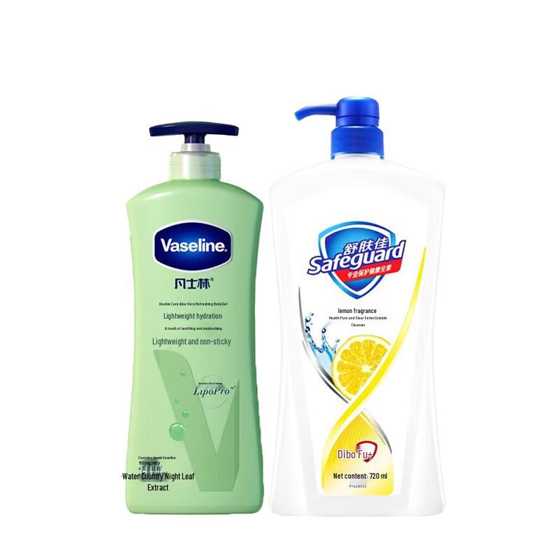 

Vaseline Aloe Fresh Body Lotion & Lemon Scented Shower Gel Set