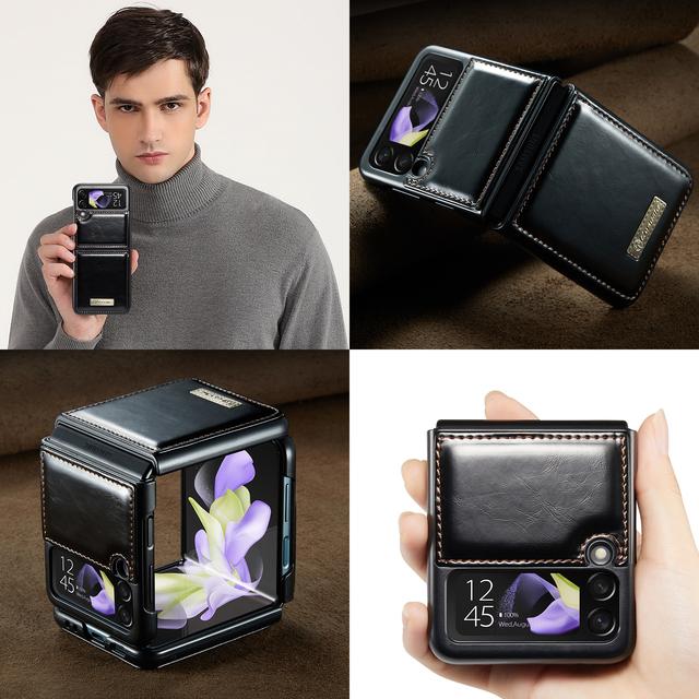 

Противоударный кожаный тонкий чехол для телефона Samsung Galaxy Z Flip4 5g Flip3 Flip 4 противоударный Flip 3 защитный чехол for Samsung z Flip 3 чёрный