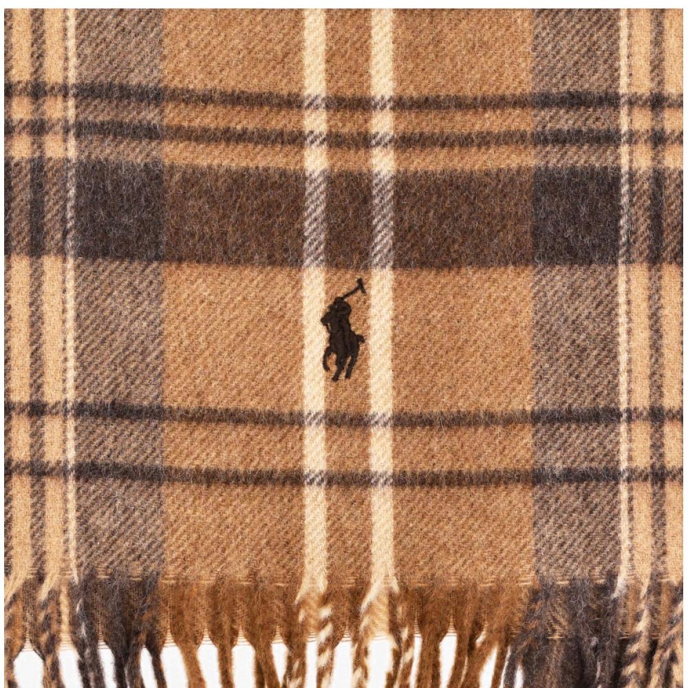 Polo Ralph Lauren Pc0946 208 Pony Plaid Check Fringe Muffler