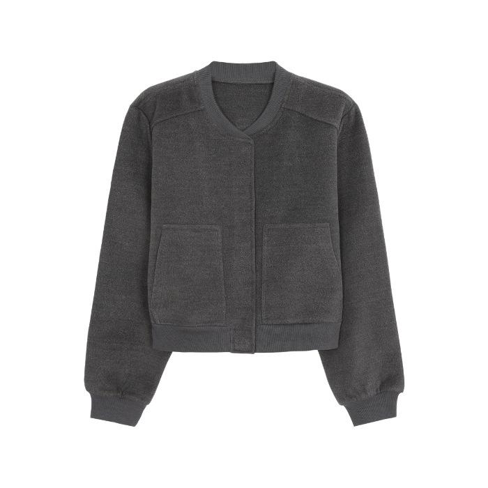 Women s American Retro Hooded Cropped Baseball Jacket - 2025 Autumn Casual Trendy Design Large