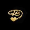 Atoztide Personalized Custom Names Rings for Women Stainless Steel Adjustable Heart Butterfly Letter Wedding Jewelry Gifts