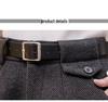 Women's High-Waisted Woolen Bootcut Shorts - A-Line Wide-Leg Black Pants for Fall/Winter 2025